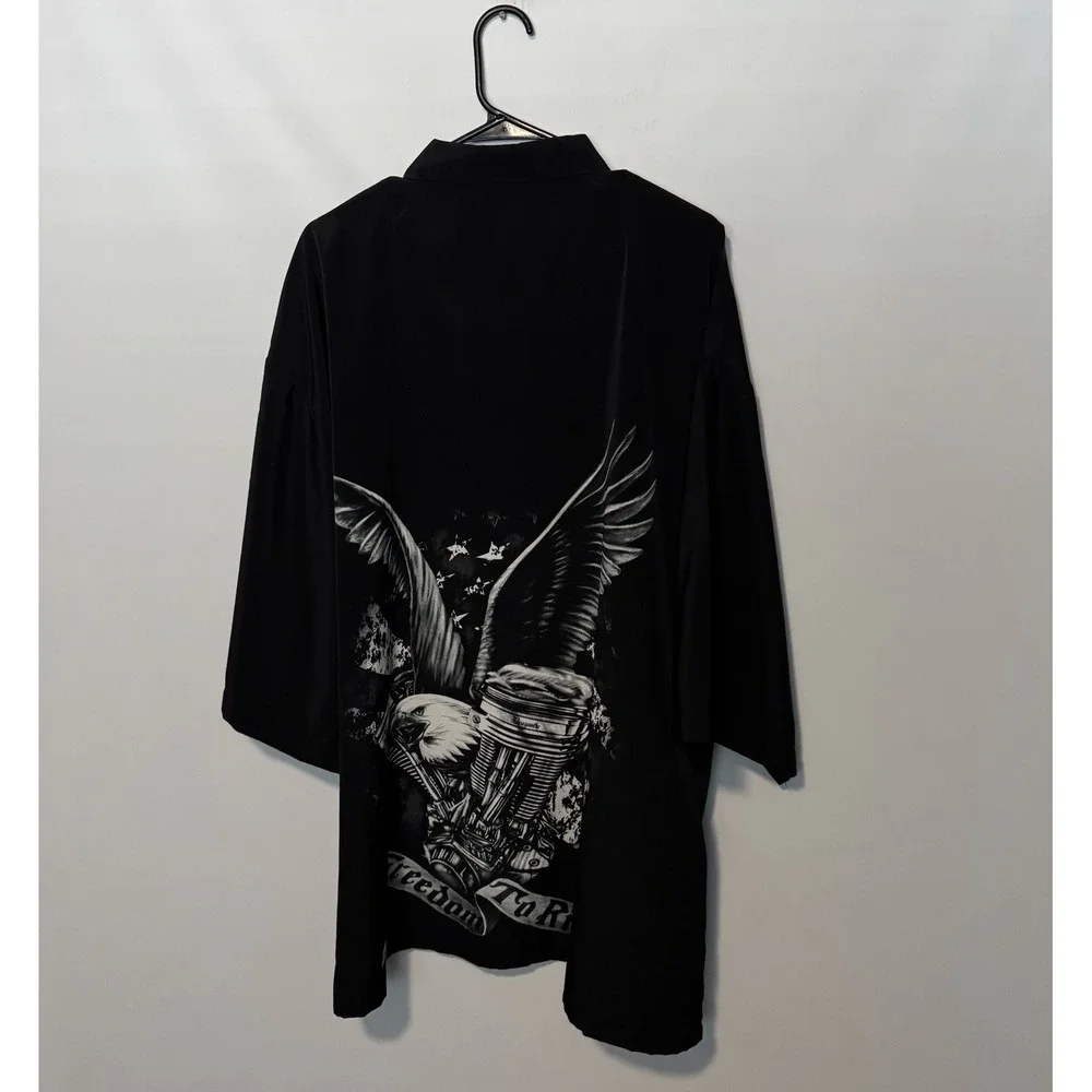 Dragonfly Shirt Mens 5XL Black Roadhouse Eagle Motorcycle Biker Freedom to Ride